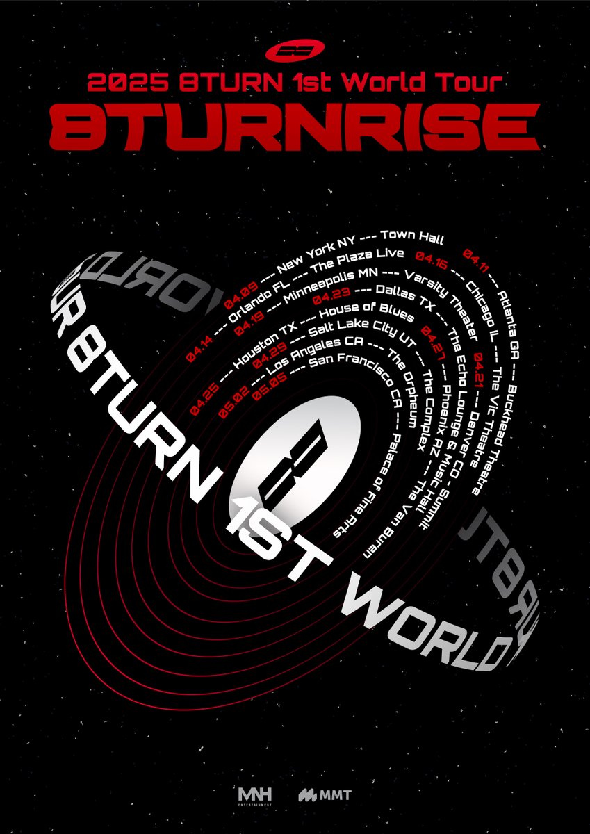 8Turn Tour Poster 2025